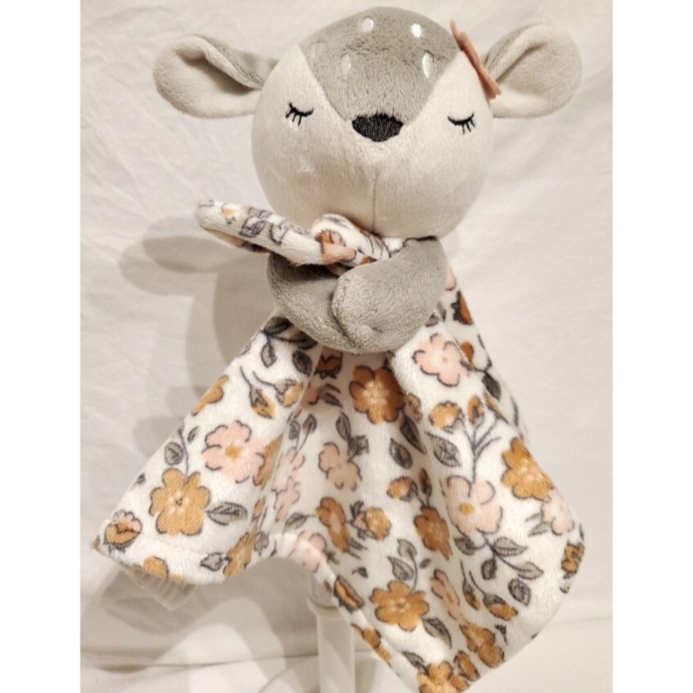 Gerber Modern Moments Baby Pink Deer Fawn Security Blanket Lovey Soft 12X12